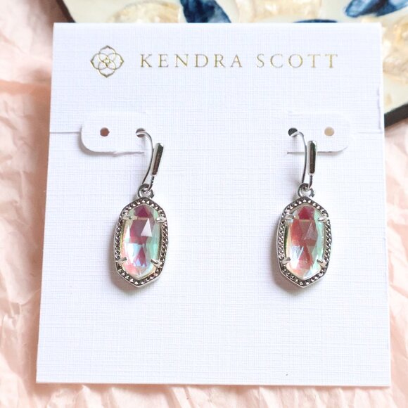 Kendra Scott - Lee Dichroic Glass Earrings Silver - Picture 1 of 2